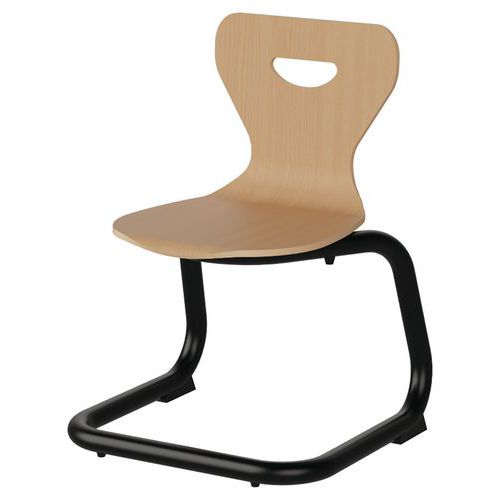 Chaise Malibu Ast - T2 - Coque Hêtre / Acier Noir 9005