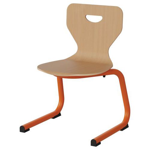 Chaise Malibu Ast - T3 - Coque Hêtre / Acier Orang 1028