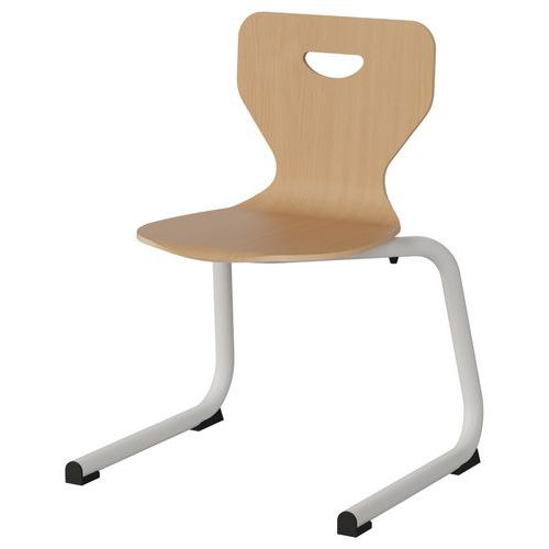 Chaise Malibu Ast - T4 - Coque Hêtre / Acier Blanc 9016