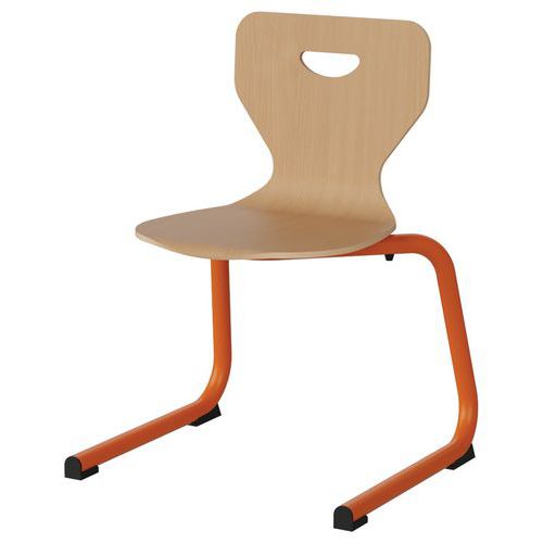 Chaise Malibu Ast - T4 - Coque Hêtre / Acier Orang 1028
