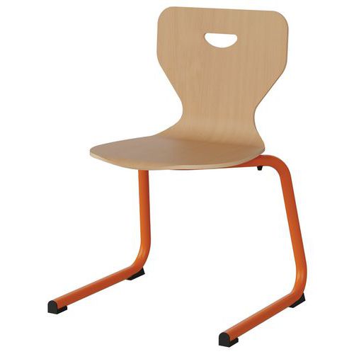 Chaise Malibu Ast - T5 - Coque Hêtre / Acier Orang 1028