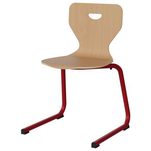 Chaise Malibu Ast - T6 - Coque Hêtre / Acier Rouge 3020