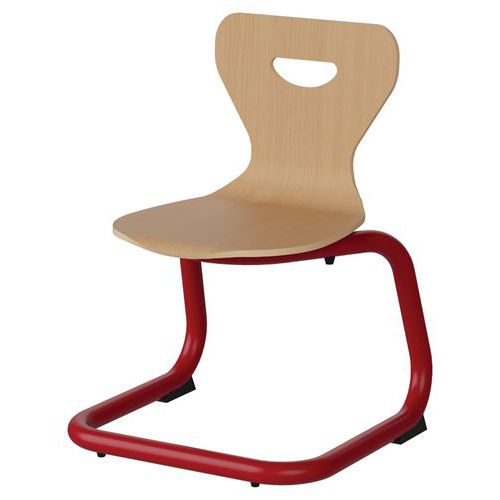 Chaise Malibu Ast - T2 - Coque Hêtre / Alu Rouge 3020