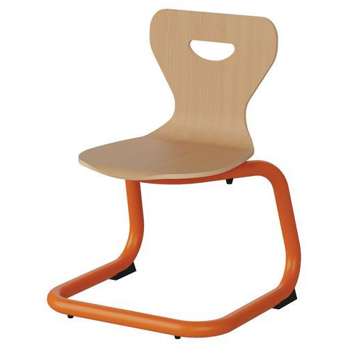 Chaise Malibu Ast - T2 - Coque Hêtre / Alu Orang 1028
