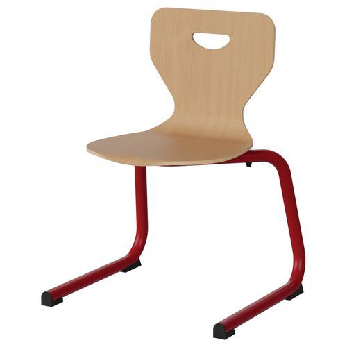 Chaise Malibu Ast - T4 - Coque Hêtre / Alu Rouge 3020