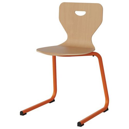 Chaise Malibu Ast - T7 - Coque Hêtre / Alu Orang 1028