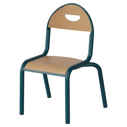 Chaise Malibu 4p T1 - Ass/dos Hêtre / Acier Bleu 5025