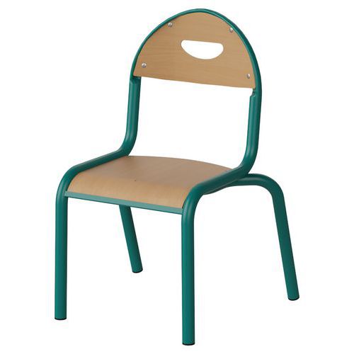 Chaise Malibu 4p T1 - Ass/dos Hêtre / Acier Bleu 5018