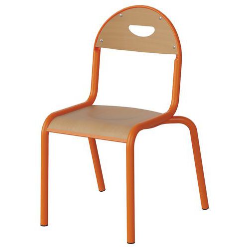 Chaise Malibu 4p T3 - Ass/dos Hêtre / Acier Orang 1028