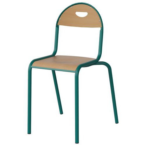 Chaise Malibu 4p T7 - Ass/dos Hêtre / Acier Bleu 5018