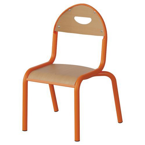 Chaise Malibu 4p T1 - Ass/dos Hêtre / Alu Orang 1028