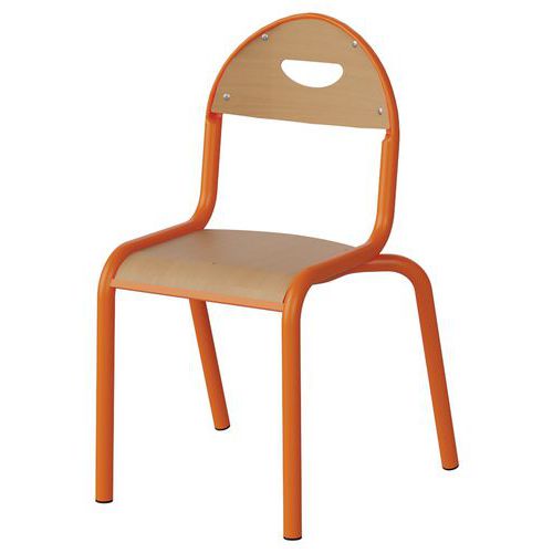 Chaise Malibu 4p T2 - Ass/dos Hêtre / Alu Orang 1028