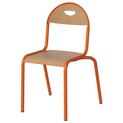Chaise Malibu 4p T5 - Ass/dos Hêtre / Alu Orang 1028