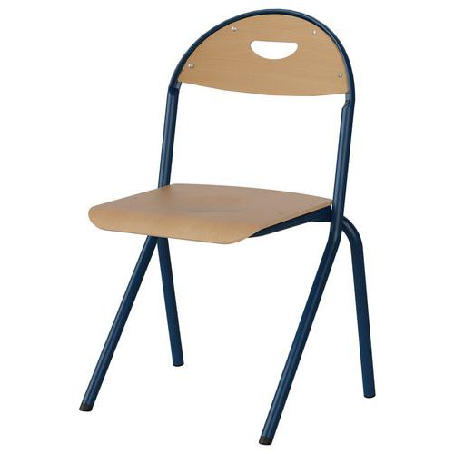 Chaise Malibu Ast - T5 - Ass/dos Hêtre / Acier Bleu 5005