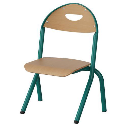 Chaise Malibu Ast - T1 - Ass/dos Hêtre / Alu Bleu 5018