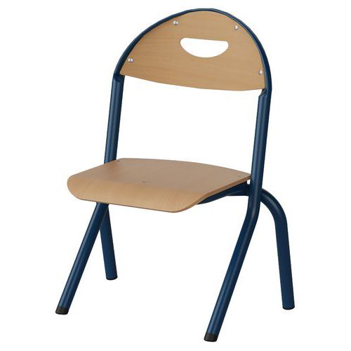 Chaise Malibu Ast - T1 - Ass/dos Hêtre / Alu Bleu 5005