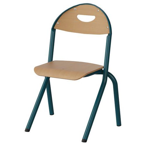 Chaise Malibu Ast - T2 - Ass/dos Hêtre / Alu Bleu 5025