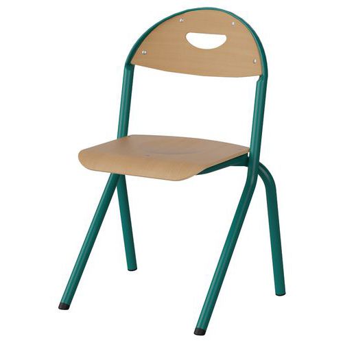 Chaise Malibu Ast - T3 - Ass/dos Hêtre / Alu Bleu 5018