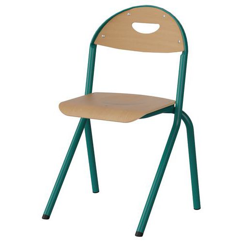 Chaise Malibu Ast - T4 - Ass/dos Hêtre / Alu Bleu 5018