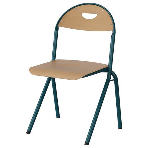 Chaise Malibu Ast - T5 - Ass/dos Hêtre / Alu Bleu 5025