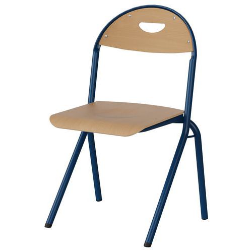 Chaise Malibu Ast - T5 - Ass/dos Hêtre / Alu Bleu 5005