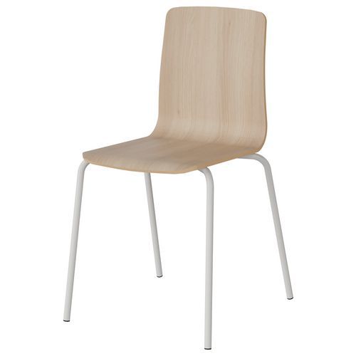 Chaise Malibu 4p T6 Coque Acacia Lak 1277 / Acier Blanc 9016