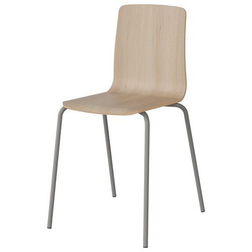 Chaise Malibu 4p T7 Coque Acacia Lak 1277 / Acier Gris 9006