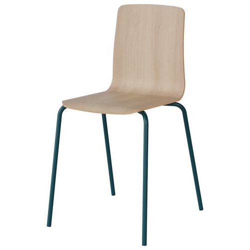 Chaise Malibu 4p T7 Coque Acacia Lak 1277 / Acier Bleu 5025