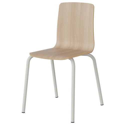 Chaise Malibu 4p T6 Coque Acacia Lak 1277 / Alu Blanc 9016