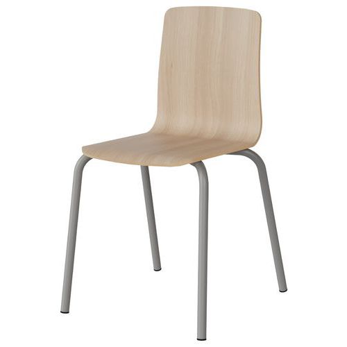 Chaise Malibu 4p T6 Coque Acacia Lak 1277 / Alu Gris 9006