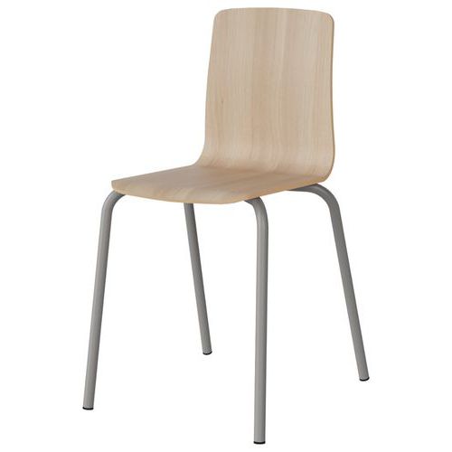 Chaise Malibu 4p T7 Coque Acacia Lak 1277 / Alu Gris 9006