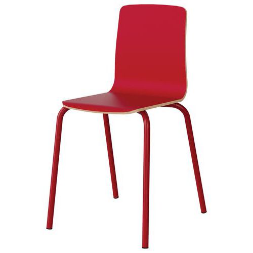 Chaise Malibu 4p T7 Coque Rouge U321 / Alu Rouge 3020
