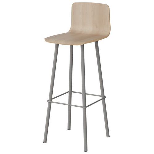 Tabouret Malibu Coque Acacia Lakeland 1277 / Alu Gris 9006