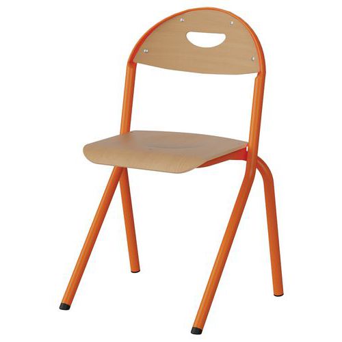 Chaise Malibu AST assise/dossier hêtre - piètement acier