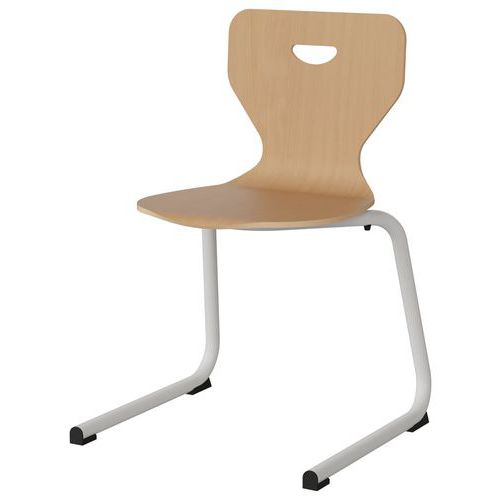 Chaise Malibu AST coque hêtre piètement alu - Expert
