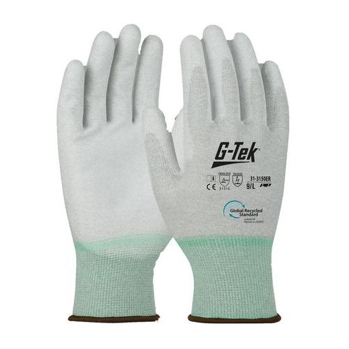 Gant Manutention Tactile G-tekÂ® 3rx Pu Esd Blanc - T11