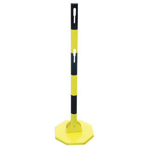 Poteau De Balisage - Métal Jaune Et Noir H Ht:1000