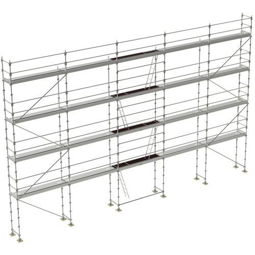 Échafaudage Acier R200 Premium 160m² - Structure Lisses