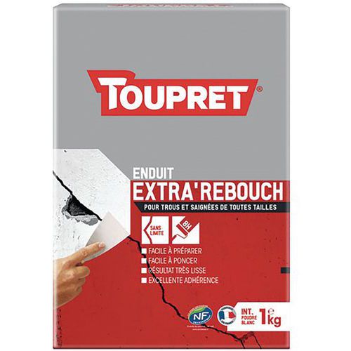 Enduit Rebouchage Intérieur Blanc Poudre 1kg