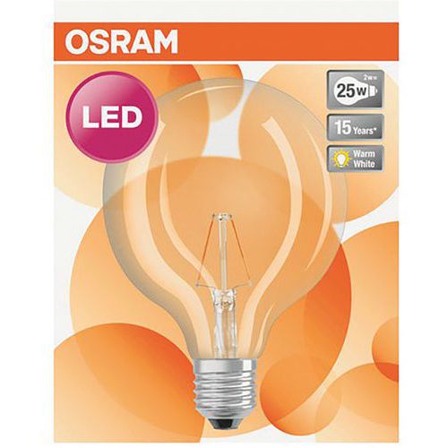 Globe 125mm Clair Fila.2.5w E27 Chd Bt1