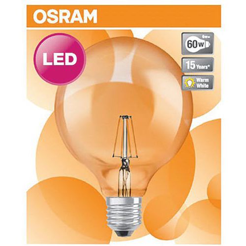 Led Globe Filament 125mm Claire 7w= 60w E27 806lm Chaud Bt 1