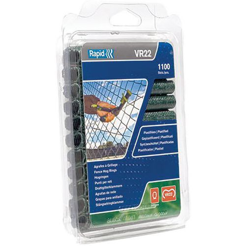 Agrafe Grillage Vr22 Plastifiée Boite De 1100