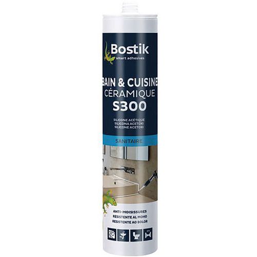 Mastic Bain Cuisine Céramique S300 Transparent 300ml