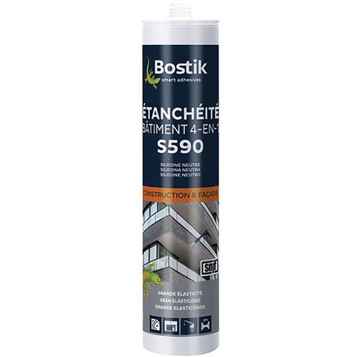 Mastic Bâtiment 4en1 S590 Cartouche 300ml Gris