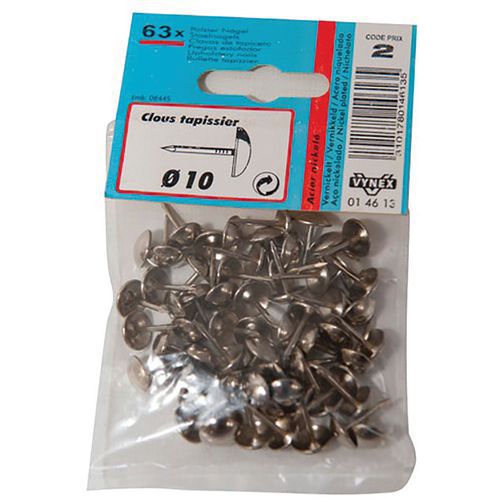 Clou Tapissier Nickelé 10mm Sc X63
