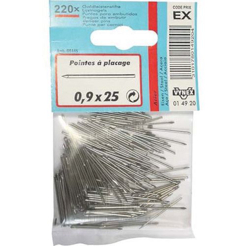 Pointe Placage Acier 0.9x35 X220p En Blister