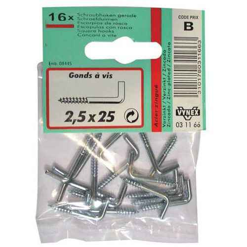 Gond à Vis Zingué 3.5x30 Sc X9