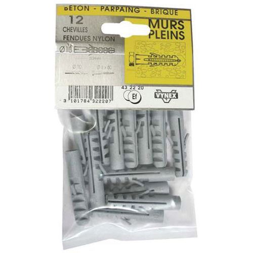 Cheville Fendue Nylon 10x50 Sc X12