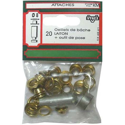 Oeillet De Bache D8mm X20 + Outil