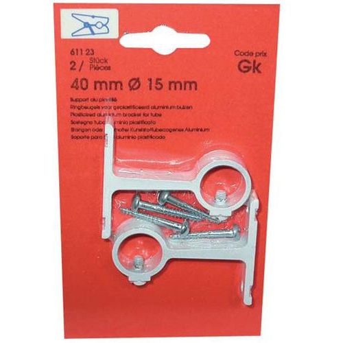Support Alu Plastifié Court 40mm X2